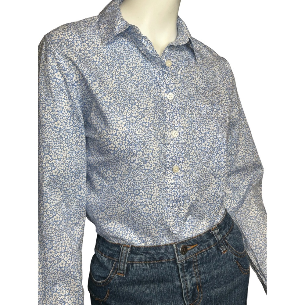 J. Crew Classic-fit cotton popover in Liberty Jacqueline's Blossom Print Size 6
